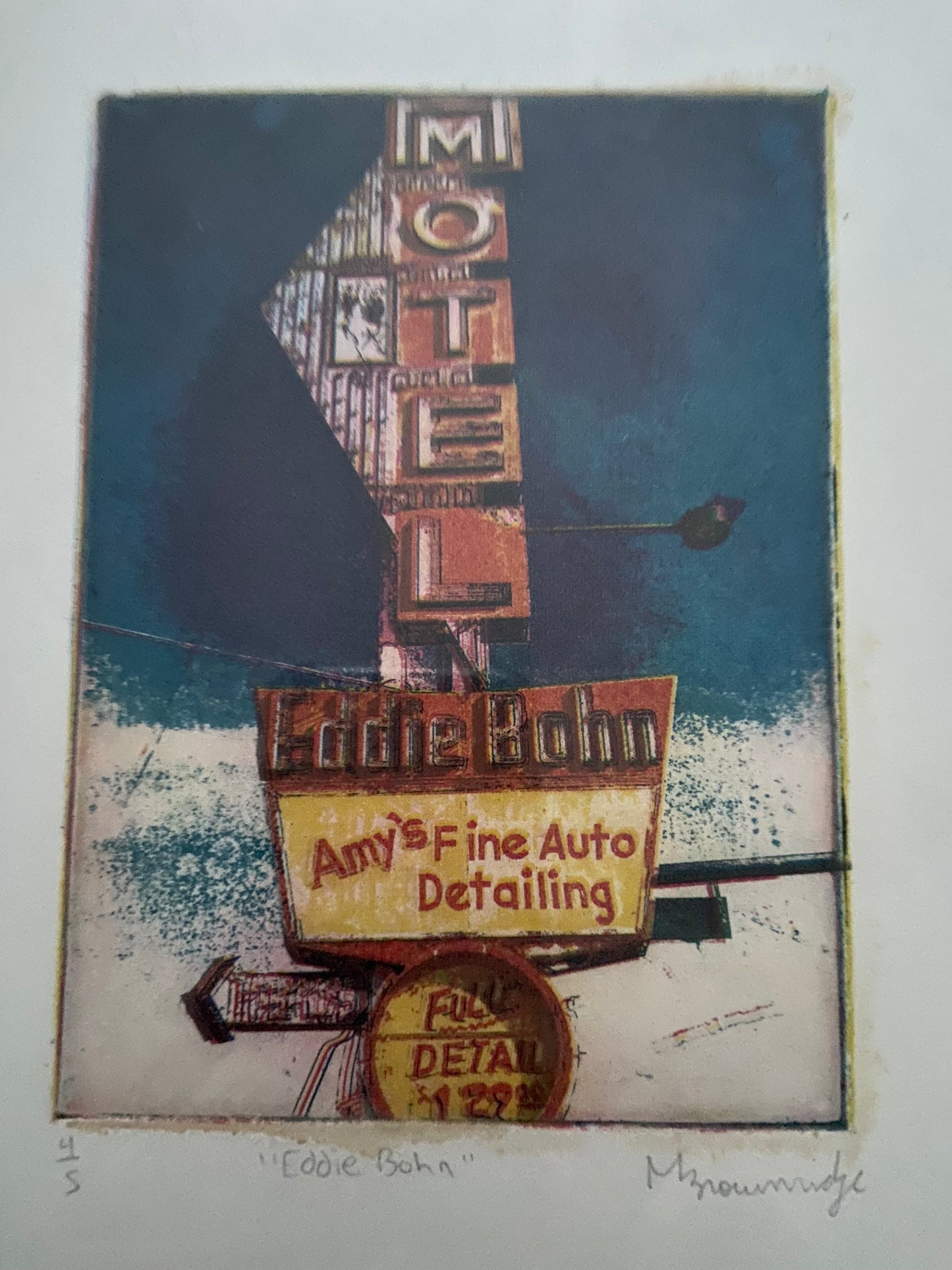 Eddie Bohn/Motel/Amy's Auto Detailing Framed